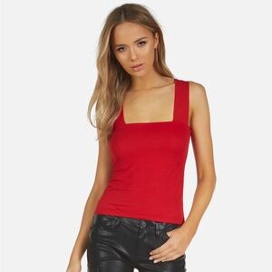 Michael Lauren Red Ribbed Tank